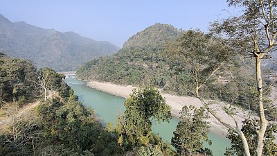 View from the retreat venue above Rishikesh