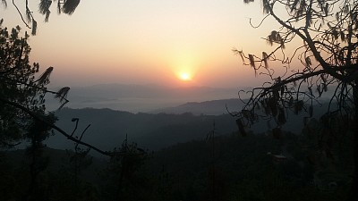 A sunrise in the Himalayas